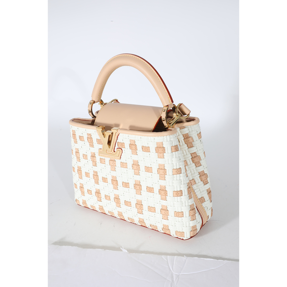 LOUIS VUITTON White Monogram Wicker Woven LV Heavenly Capucines BB - Picture 8 of 8